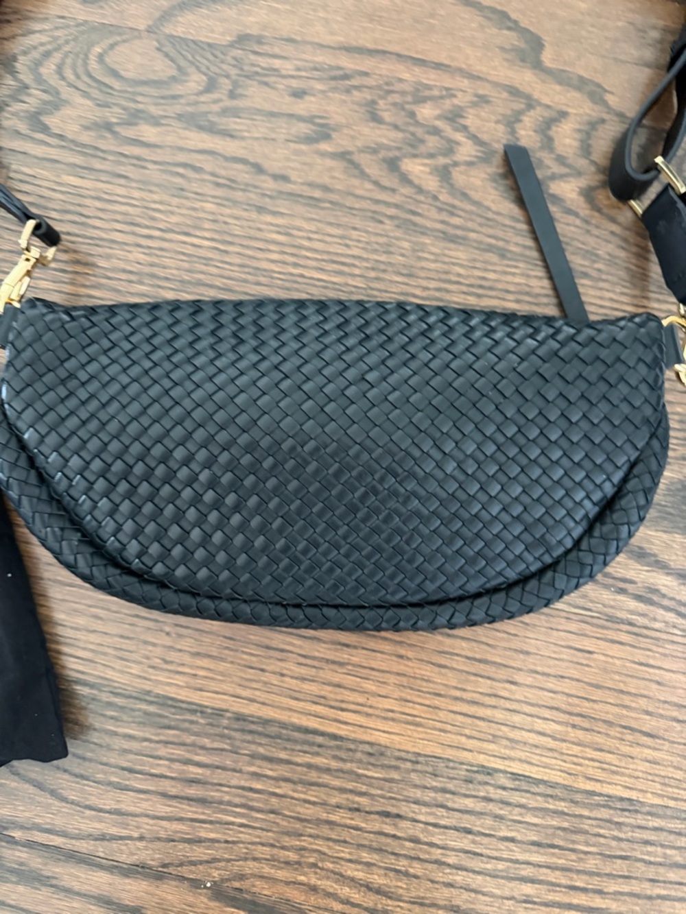 QUINCE Italian Leather Handwoven Bag in Black with Original Dustbag-Like New - Picture 5 of 5